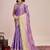 Purple woven design saree with unstitched blouse piece