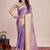 Purple woven design saree with unstitched blouse piece