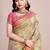 Sea green woven design saree with unstitched blouse piece
