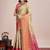 Sea green woven design saree with unstitched blouse piece