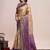Beige woven design saree with unstitched blouse piece