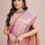 Pink woven design saree with unstitched blouse piece