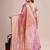 Pink woven design saree with unstitched blouse piece