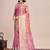 Pink woven design saree with unstitched blouse piece