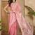 Pink embellished sequinned tissue heavy work saree