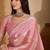Pink embellished sequinned tissue heavy work saree