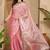 Pink embellished sequinned tissue heavy work saree