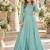 Sky silk blend readymade anarkali suit with embroidery work