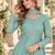 Sky silk blend readymade anarkali suit with embroidery work