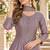 Mauve silk blend readymade anarkali suit with embroidery work