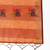 Orange printed saree with matching blouse