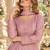 Pink silk blend readymade anarkali suit with embroidery work