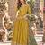 Mustard viscose readymade suit with embroidery work
