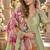 Sage viscose readymade anarkali suit with embroidery work