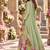 Sage viscose readymade anarkali suit with embroidery work