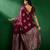 Magenta geometric woven design banarasi saree