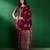 Magenta geometric woven design banarasi saree