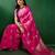 Pink ethnic motifs woven design sequined banarasi sarees