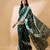 Green green ethnic motifs woven designed sequinned sarees