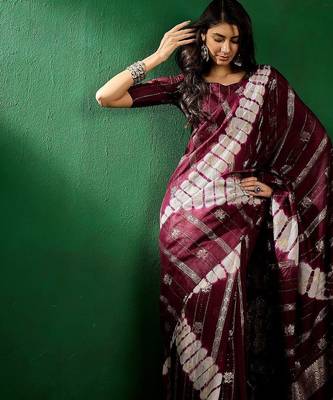 Burgundy burgundy ethnic motifs woven designed zari sarees 1