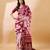 Red striped woven design tie & dye banarasi saree