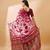 Red striped woven design tie & dye banarasi saree