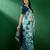 Teal teal blue ethnic motifs woven designed zari sarees
