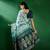 Teal teal blue ethnic motifs woven designed zari sarees
