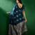 Teal ethnic motifs zari designer banarasi saree
