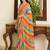 Multicolor leheriya beads and stones  georgette leheriya saree
