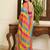 Multicolor leheriya beads and stones  georgette leheriya saree