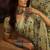 Green floral printed zari border jamdani saree with blouse piece