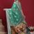 Teal woven design zari banarasi fastive saree with matching blouse