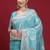 Blue ethnic motifs banarasi fastive saree