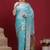 Blue ethnic motifs banarasi fastive saree