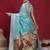 Blue ethnic motifs banarasi fastive saree
