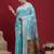 Blue ethnic motifs banarasi fastive saree