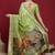 Green woven design zari banarasi fastive saree with matching blouse