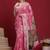 Pink ethnic motifs banarasi fastive saree