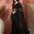 Black embroidered net saree with unstitched blouse