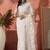 White embroidered saree with blouse piece