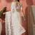 White embroidered saree with blouse piece