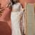 White embroidered saree with blouse piece