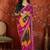 Pink bandhani embroidered  georgette saree