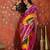 Pink bandhani embroidered  georgette saree