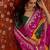 Pink bandhani embroidered  georgette saree