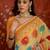 Yellow tie and dye zari  georgette saree