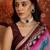 Pink polka dot zari  georgette saree