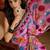 Pink polka dot zari  georgette saree