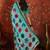 Turquoise embroidered  georgette saree